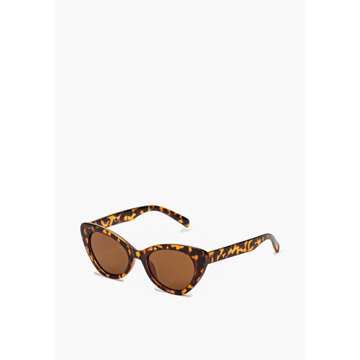Brązowe Eleganckie Okulary Przeciwsłoneczne Kocie Oczy Lartima ze sklepu born2be.pl w kategorii Okulary przeciwsłoneczne damskie - zdjęcie 180037520