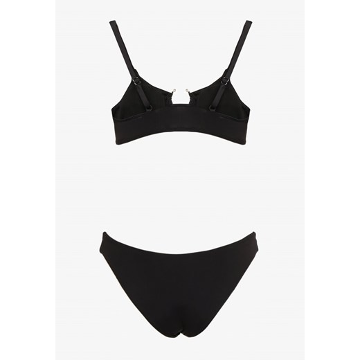 Czarne Dwuczęściowe Bikini Usztywniany Biustonosz Zakładany przez Głowę z 38 born2be.pl
