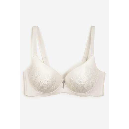 Jasnobeżowy Biustonosz Full Cup z Delikatną Koronką Timaole 85D promocyjna cena born2be.pl