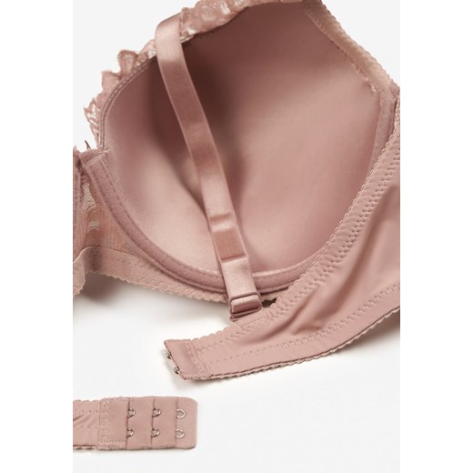 Ciemnoróżowy Biustonosz Typu Full Cup z Usztywnionymi Miseczkami Kristial 90DD born2be.pl okazja