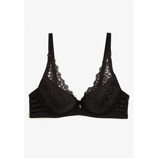 Czarny Biustonosz o Koronkowym Wykończeniu Brenena 85B okazja born2be.pl