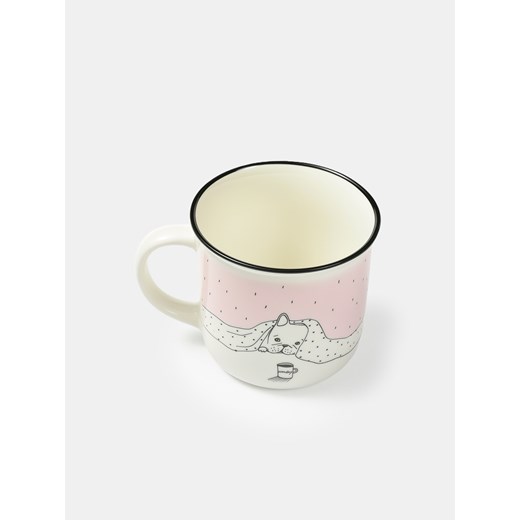 Sinsay - Porcelanowy kubek ze wzorem - różowy Sinsay One Size Sinsay