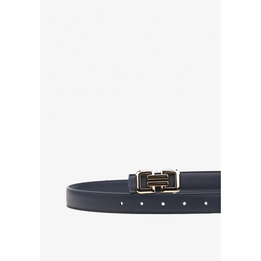 Niebieski Pasek Ozdobiony Klamrą o Geometrycznym Kształcie Vefia Renee 105 wyprzedaż renee.pl