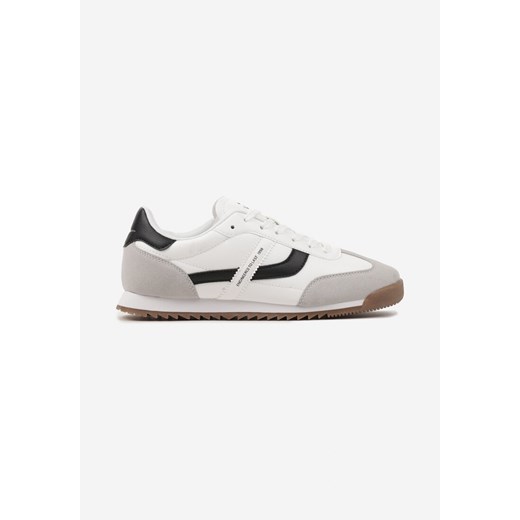 Białe Buty Sportowe Sneakersy z Geometrycznym Wzorem Tatirielin ze sklepu born2be.pl w kategorii Buty sportowe męskie - zdjęcie 180169180