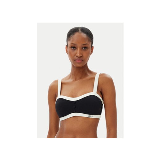 KARL LAGERFELD Góra od bikini A2W46018 Czarny ze sklepu MODIVO w kategorii Stroje kąpielowe - zdjęcie 180170643