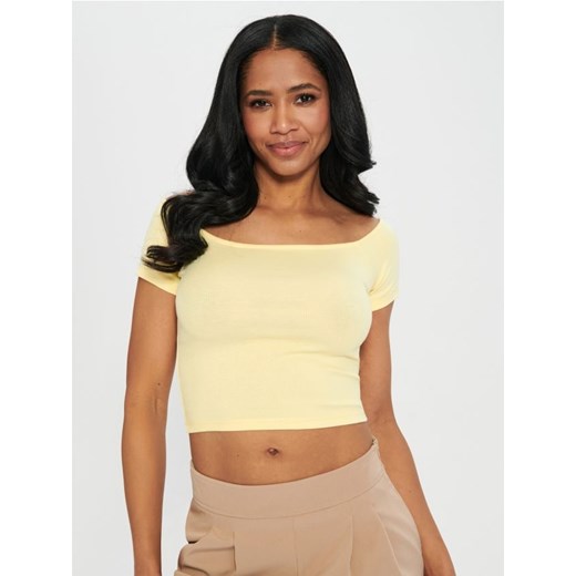 Sinsay - Koszulka z krótkim rękawkiem - żółty ze sklepu Sinsay w kategorii Bluzki damskie - zdjęcie 180171502