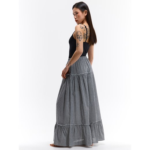 Spódnica Gate casual midi w kratkę 