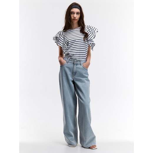 Wielokolorowa bluzka damska Gate casual w paski