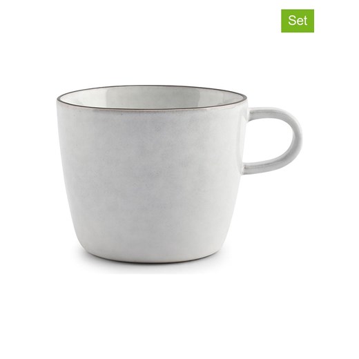 Salt and Pepper Kubki (4 szt.) &quot;Fina&quot; w kolorze biało-czarnym - 300 ml ze sklepu Limango Polska w kategorii Dzbanki i zaparzacze - zdjęcie 180173201