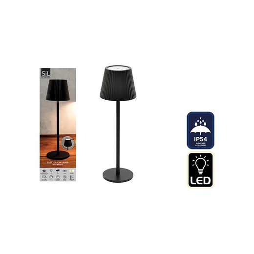 SiL Interiors Lampa stołowa LED w kolorze czarnym - wys. 36 x Ø 11 cm ze sklepu Limango Polska w kategorii Lampy stołowe - zdjęcie 180173251