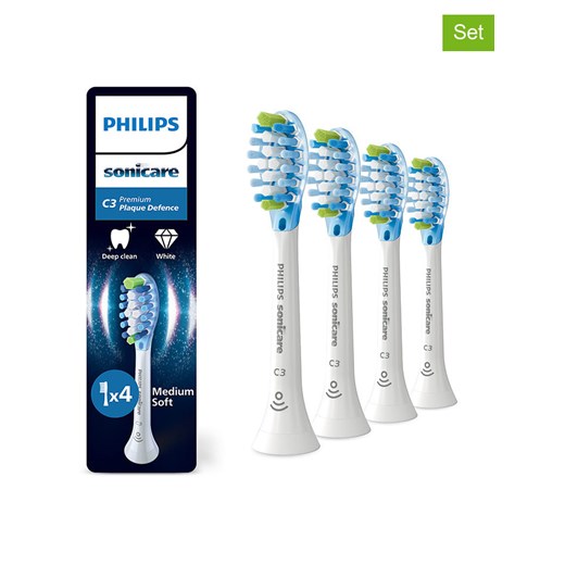 PHILIPS sonicare Wymienne końcówki (4 szt.) &quot;Premium Plaque Defence&quot; w kolorze białym ze sklepu Limango Polska w kategorii Szczoteczki do zębów - zdjęcie 180173291