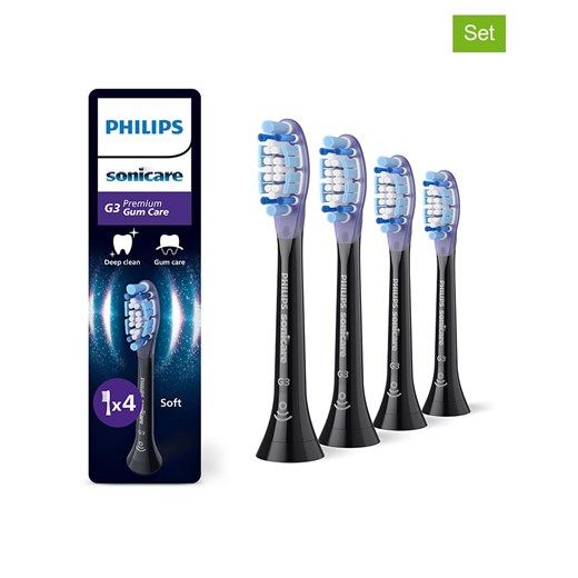PHILIPS sonicare Wymienne końcówki (4 szt.) &quot;Premium Gum Care&quot; w kolorze czarnym ze sklepu Limango Polska w kategorii Szczoteczki do zębów - zdjęcie 180173312