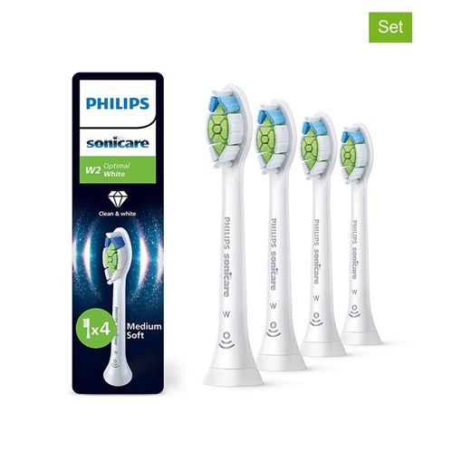 PHILIPS sonicare Wymienne końcówki (4 szt.) &quot;Optimal&quot; w kolorze białym ze sklepu Limango Polska w kategorii Szczoteczki do zębów - zdjęcie 180173333