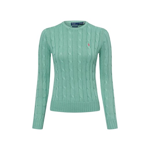 Polo Ralph Lauren Sweter damski Kobiety Bawełna seledynowy jednolity ze sklepu vangraaf w kategorii Swetry damskie - zdjęcie 180179560