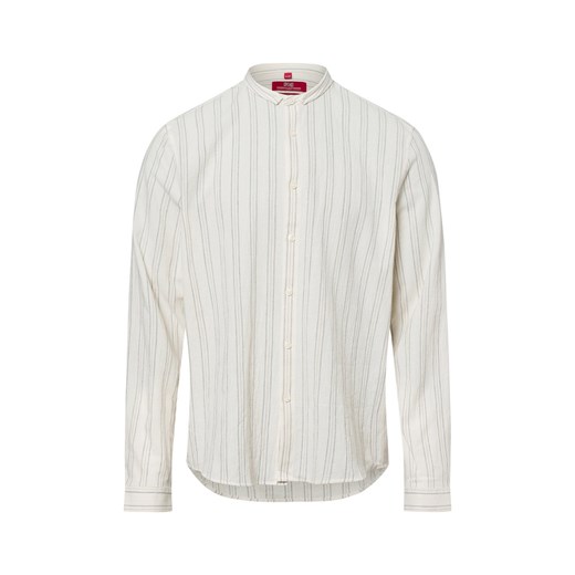 Finshley & Harding London Męska koszula casual Mężczyźni Comfort Fit Bawełna piaskowy w paski ze sklepu vangraaf w kategorii Koszule męskie - zdjęcie 180179570