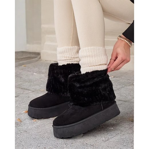 Royalfashion Buty a'la śniegowce damskie Renutis ze sklepu royalfashion.pl w kategorii Śniegowce damskie - zdjęcie 180181681
