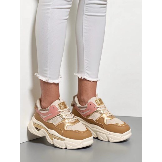 Royalfashion Sneakersy damskie na grubszej podeszwie Lesalli ze sklepu royalfashion.pl w kategorii Buty sportowe damskie - zdjęcie 180185723