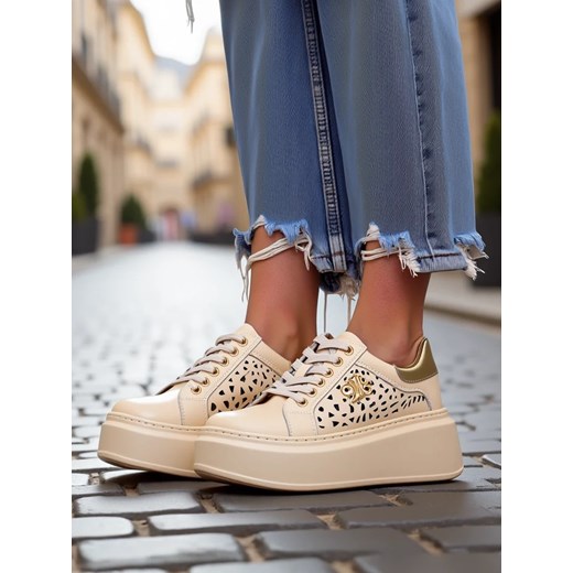 Royalfashion Sportowe sneakersy damskie ażurowe Jovixi ze sklepu royalfashion.pl w kategorii Buty sportowe damskie - zdjęcie 180186113