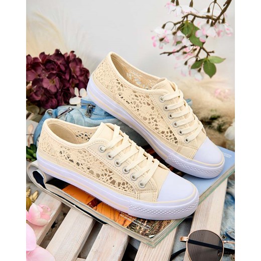 Royalfashion Damskie ażurowe trampki Niz ze sklepu royalfashion.pl w kategorii Trampki damskie - zdjęcie 180187360