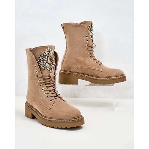 Royalfashion Damskie wysokie botki typu workery Sinno ze sklepu royalfashion.pl w kategorii Workery damskie - zdjęcie 180187513