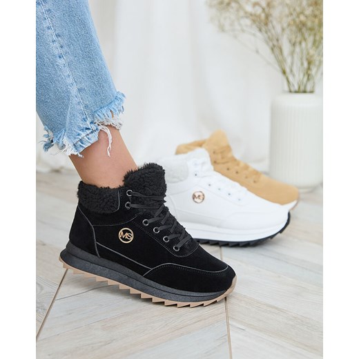 Royalfashion Buty sportowe damskie z ociepleniem w kolorze czarnym Cerrto ze sklepu royalfashion.pl w kategorii Buty sportowe damskie - zdjęcie 180188170
