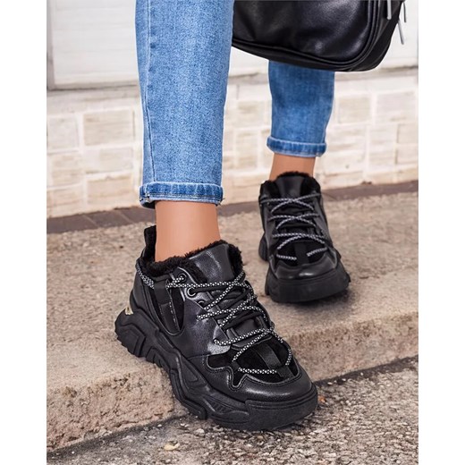 Royalfashion Ocieplane sneakersy damskie Cyrenna ze sklepu royalfashion.pl w kategorii Buty sportowe damskie - zdjęcie 180188283