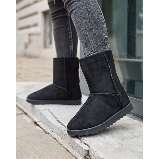Royalfashion Czarne buty a'la śniegowce damskie Leaner ze sklepu royalfashion.pl w kategorii Śniegowce damskie - zdjęcie 180189003