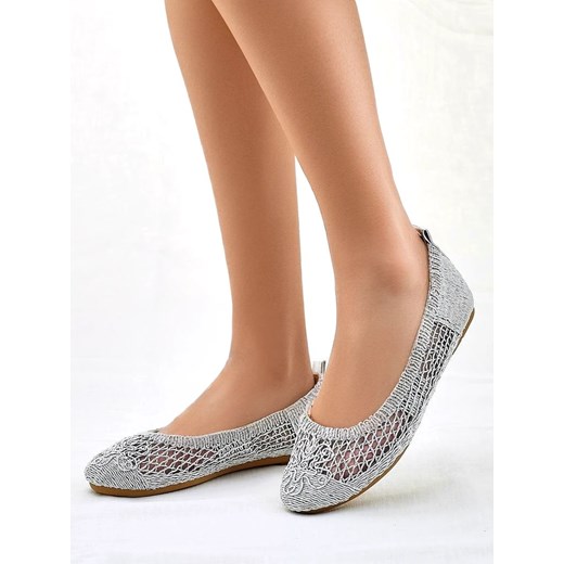 Royalfashion Damskie baleriny ażurowe Annete ze sklepu royalfashion.pl w kategorii Balerinki - zdjęcie 180189451