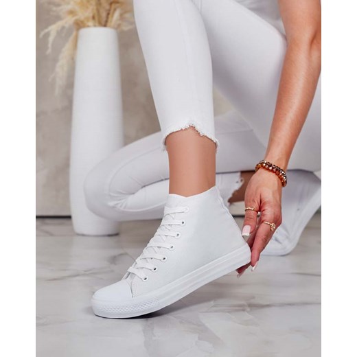 Royalfashion Wysokie trampki damskie Hollas ze sklepu royalfashion.pl w kategorii Trampki damskie - zdjęcie 180190610