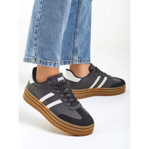 Royalfashion Sportowe sneakersy damskie z kauczukową podeszwą Allexx Royalfashion.pl 38 royalfashion.pl okazja
