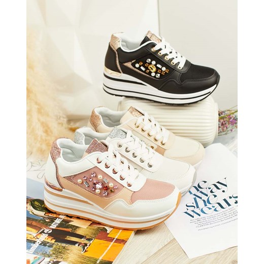 Royalfashion Sportowe sneakersy damskie na koturnie Roenna ze sklepu royalfashion.pl w kategorii Buty sportowe damskie - zdjęcie 180193504