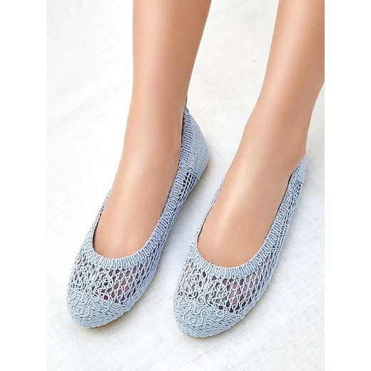 Royalfashion Damskie baleriny ażurowe Annete ze sklepu royalfashion.pl w kategorii Balerinki - zdjęcie 180194352