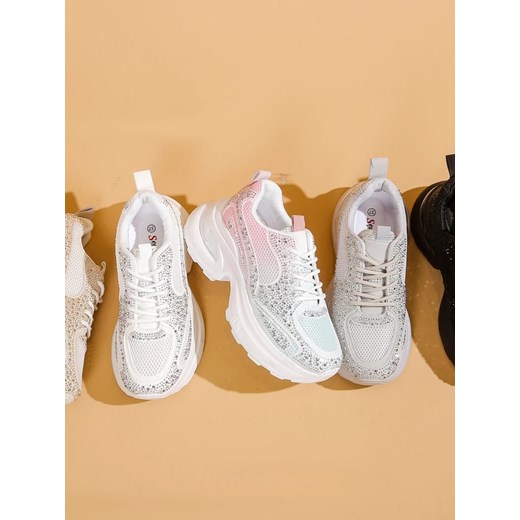 Royalfashion Sportowe sneakersy damskie z cyrkoniami Bloss ze sklepu royalfashion.pl w kategorii Buty sportowe damskie - zdjęcie 180194621