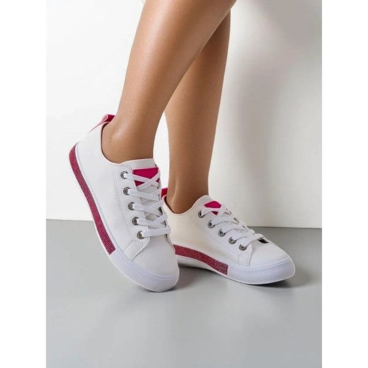 Royalfashion Damskie eko skórzane trampki Errosa ze sklepu royalfashion.pl w kategorii Trampki damskie - zdjęcie 180195121