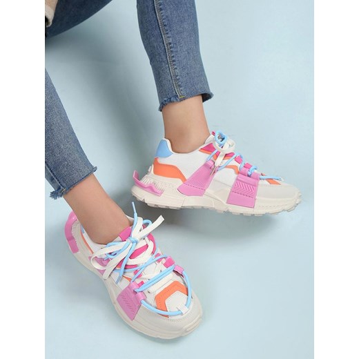 Royalfashion Sportowe sneakersy damskie z gumowymi wstawkami Bubble ze sklepu royalfashion.pl w kategorii Buty sportowe damskie - zdjęcie 180197261