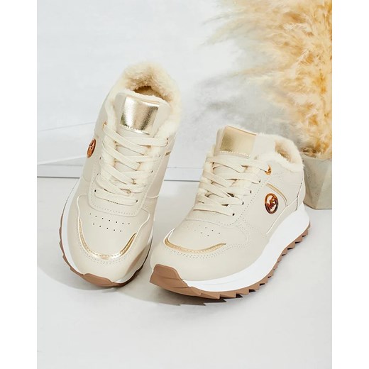 Royalfashion Ocieplane sneakersy damskie z futerkiem Boris ze sklepu royalfashion.pl w kategorii Buty sportowe damskie - zdjęcie 180197380