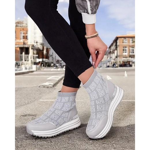 Royalfashion Sportowe wysokie sneakersy damskie Lori ze sklepu royalfashion.pl w kategorii Buty sportowe damskie - zdjęcie 180203273