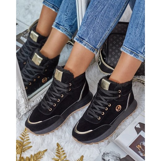 Royalfashion Ocieplane sneakersy damskie z futerkiem Casill ze sklepu royalfashion.pl w kategorii Buty sportowe damskie - zdjęcie 180203471