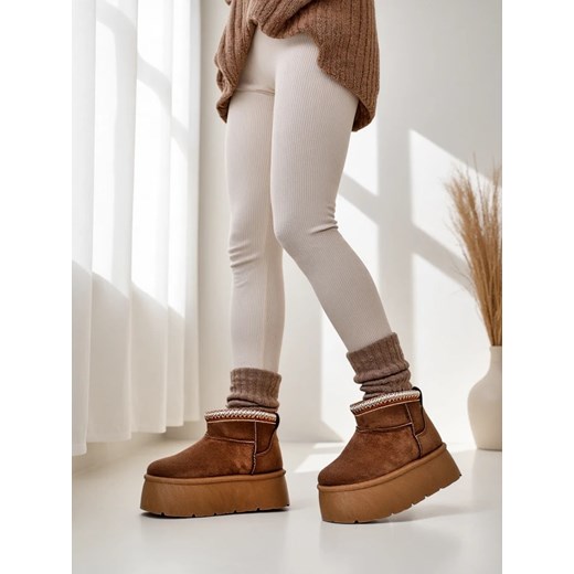 Royalfashion Krótkie buty a'la śniegowce damskie Xoalla ze sklepu royalfashion.pl w kategorii Śniegowce damskie - zdjęcie 180203511