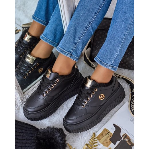Royalfashion Ocieplane sneakersy damskie z futerkiem Sofi ze sklepu royalfashion.pl w kategorii Buty sportowe damskie - zdjęcie 180204151