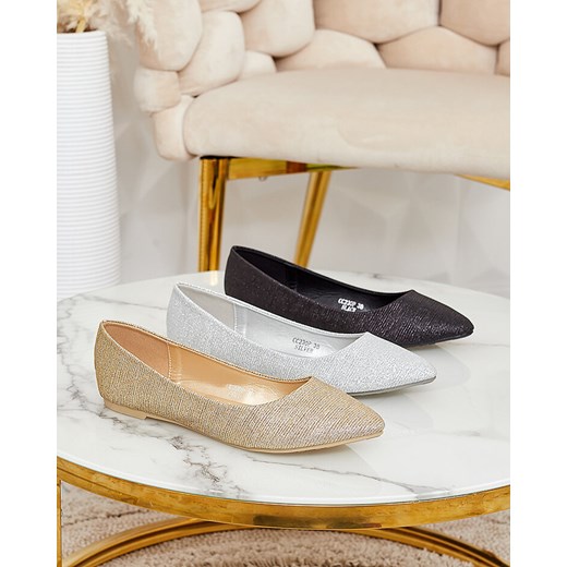 Royalfashion Damskie baleriny z brokatem Samelvi ze sklepu royalfashion.pl w kategorii Balerinki - zdjęcie 180204942