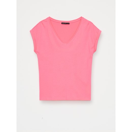 Mohito - T-shirt z krótkim rękawem - mocny różowy ze sklepu Mohito w kategorii Bluzki damskie - zdjęcie 180205142