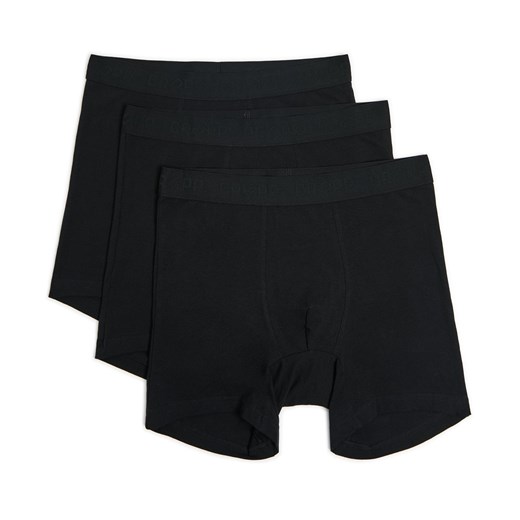 Cropp - 3 pack bokserek z dłuższymi nogawkami - czarny Cropp L Cropp