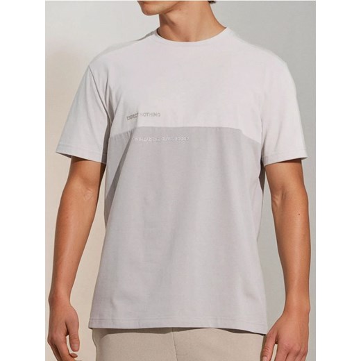 Sinsay - Koszulka - kremowy ze sklepu Sinsay w kategorii T-shirty męskie - zdjęcie 180206841