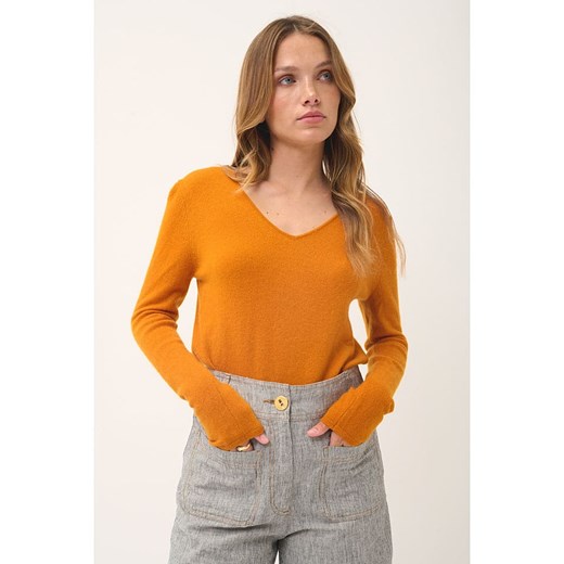 Just Cashmere Kaszmirowy sweter &quot;Joan&quot; w kolorze pomarańczowym ze sklepu Limango Polska w kategorii Swetry damskie - zdjęcie 180210364