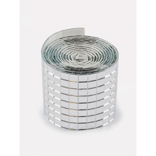 folia PAPER Taśma w kolorze srebrnym z mozaiką lustrzaną Folia Paper onesize Limango Polska okazja