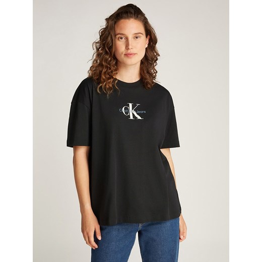 CALVIN KLEIN JEANS Koszulka w kolorze czarnym ze sklepu Limango Polska w kategorii Bluzki damskie - zdjęcie 180210841