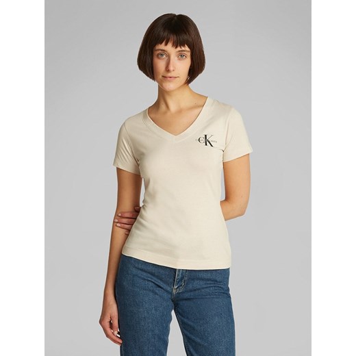 CALVIN KLEIN JEANS Koszulka w kolorze kremowym XS okazja Limango Polska