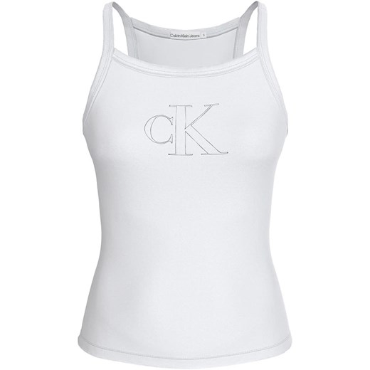 CALVIN KLEIN JEANS Top w kolorze białym ze sklepu Limango Polska w kategorii Bluzki damskie - zdjęcie 180210884