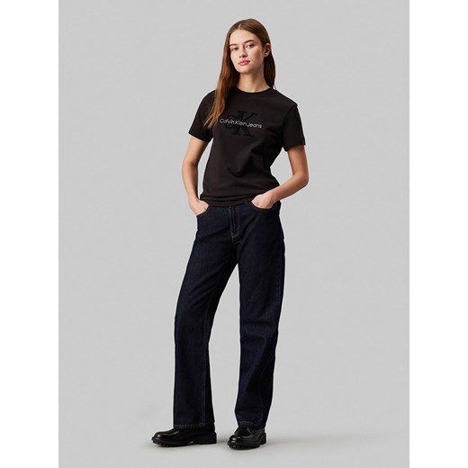 CALVIN KLEIN JEANS Koszulka w kolorze czarnym ze sklepu Limango Polska w kategorii Bluzki damskie - zdjęcie 180210911